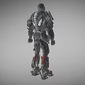 Robot mechanical warrior sci-fi robot mecha warrior sci-fi warrior destroyer future high-tech low-face number low-model simple model film and television level 3d model
