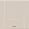 Cream color wardrobe 3d model