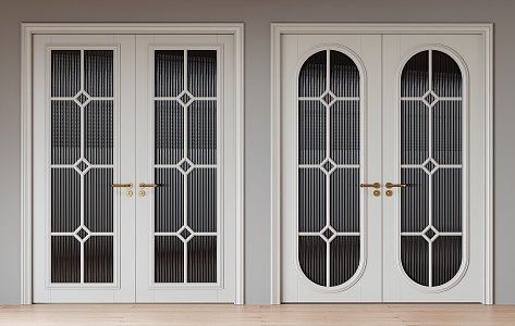 Modern double door 3d model