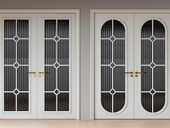 Modern double door 3d model