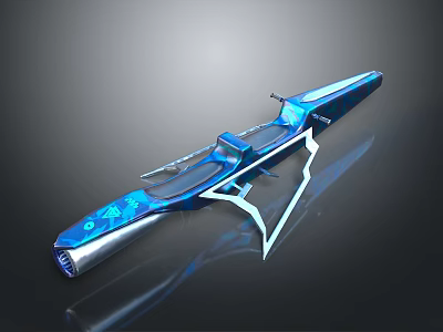 Futuristic Blue Motorcycle With Sleek Metallic Body And Unique Structure Design 3d model