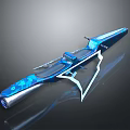 Futuristic Blue Motorcycle With Sleek Metallic Body And Unique Structure Design