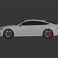 White Audi Sporty Coupe With Sleek Exterior Design LED Headlights And Alloy Wheels