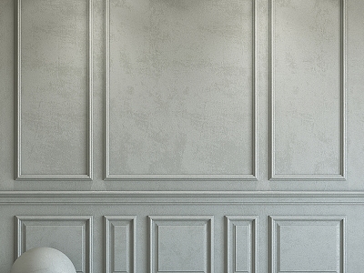 French plaster line plaster line wall panel model