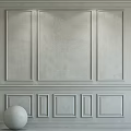 Elegant Gypsum Molding Decorative Wall Design With Paneled Patterns And Smooth Surface Finish
