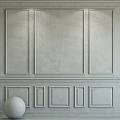 French plaster line plaster line wall panel 3d model