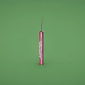 Single Red Cylindrical Stick With White Text On Green Background