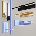 Modern Black Metal Wall Sconces With Sleek Linear Design For Home Lighting Decoration