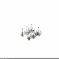 Elegant Artistic Chandelier by Timothy Oulton With Multiple Spiral Arms And Metallic Finish