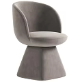 Elegant Cream Velvet Upholstered Curved Back Single Chair For Modern Cozy Home Interior Decoration