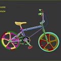 Blue Kids Bicycle With Black Seat Blue Frame And Blue Wheels