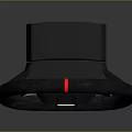 Modern Car Steering Wheel With Black Leather Red Accent And Silver Metallic Trim