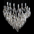 Luxury Crystal Chandelier With Multiple Transparent Pendants For Interior Decoration