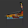 modern game machine pinball game 3d model