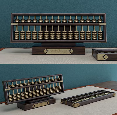 Traditional Wooden Abacus Display With Classical Frame And Vintage Beads Design 3d model Traditional Wooden Abacus Display With Classical Frame And Vintage Beads Design 3d model