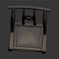 Traditional Wooden Chair With Carved Backrest And Solid Wooden Legs For Home Living