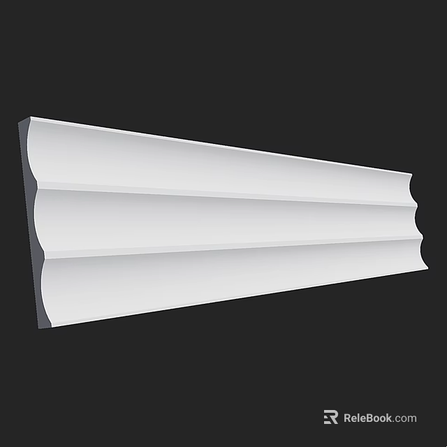 Elegant White Layered Wall Paneling With Modern Design For Interior Decoration 3d model 