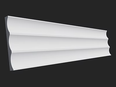 Elegant White Layered Wall Paneling With Modern Design For Interior Decoration 3d model