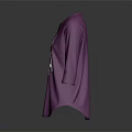Purple Long Sleeve T Shirt With Cartoon Little Girl And Eiffel Tower Design