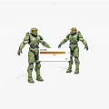 Virtual character humanoid robot 3d model