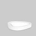 Modern White Round Ceiling Light with Sleek Minimalist Design and Smooth Surface