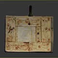 Decorative Wooden Storage Box with Intricate Carved Patterns and Black Handle