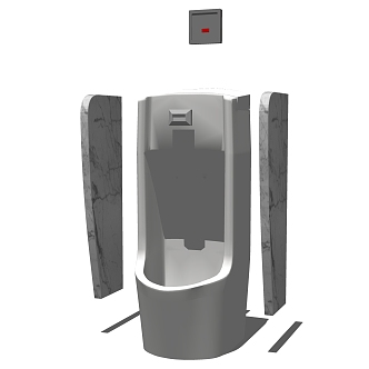 Modern Urinal Toilet 3d model