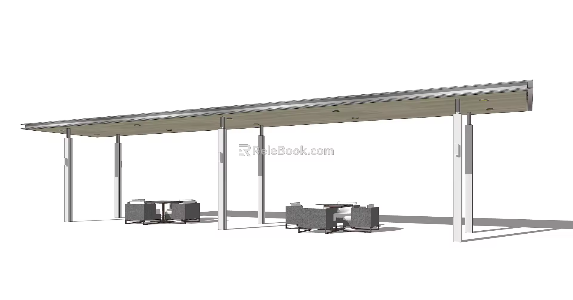 modern gallery shelf 3d model