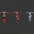 Colorful Robot Action Figures With Various Poses And Different Colors Standing