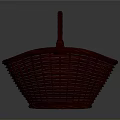Red Woven Basket with Handle for Home Storage and Everyday Use