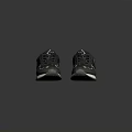 Modern Stylish Lace Up Sneakers With Dark Upper White Patterns And White Sole