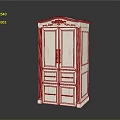 Classic White Storage Wardrobe With Elegant Carved Details Double Doors And Drawers