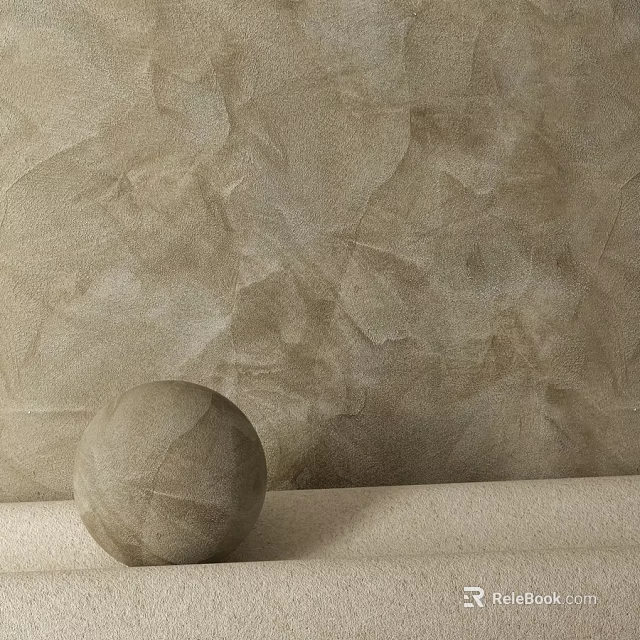 Decorative Textured Concrete Sphere Component For Modern Interior Design 3d model 