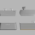 Modern White Reception Desks With Logo Sleek Design And Textured Surfaces