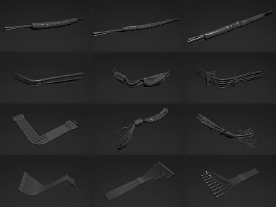 Various Metal Utility Tools 3D Models With Diverse Structural Designs 3d model
