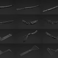 Various Metal Utility Tools 3D Models With Diverse Structural Designs