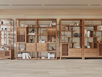 Song Style New Medium Style Antique Rack Storage Rack Display Cabinet Decorations Ornaments Tea Cabinet 3d model