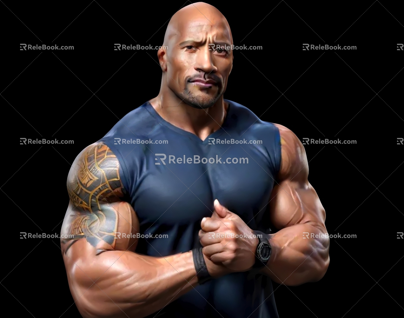 Johnson Stones Johnson Muscle Men Fitness Men Fast and Furious WWE Hollywood Star Oscar 3d model