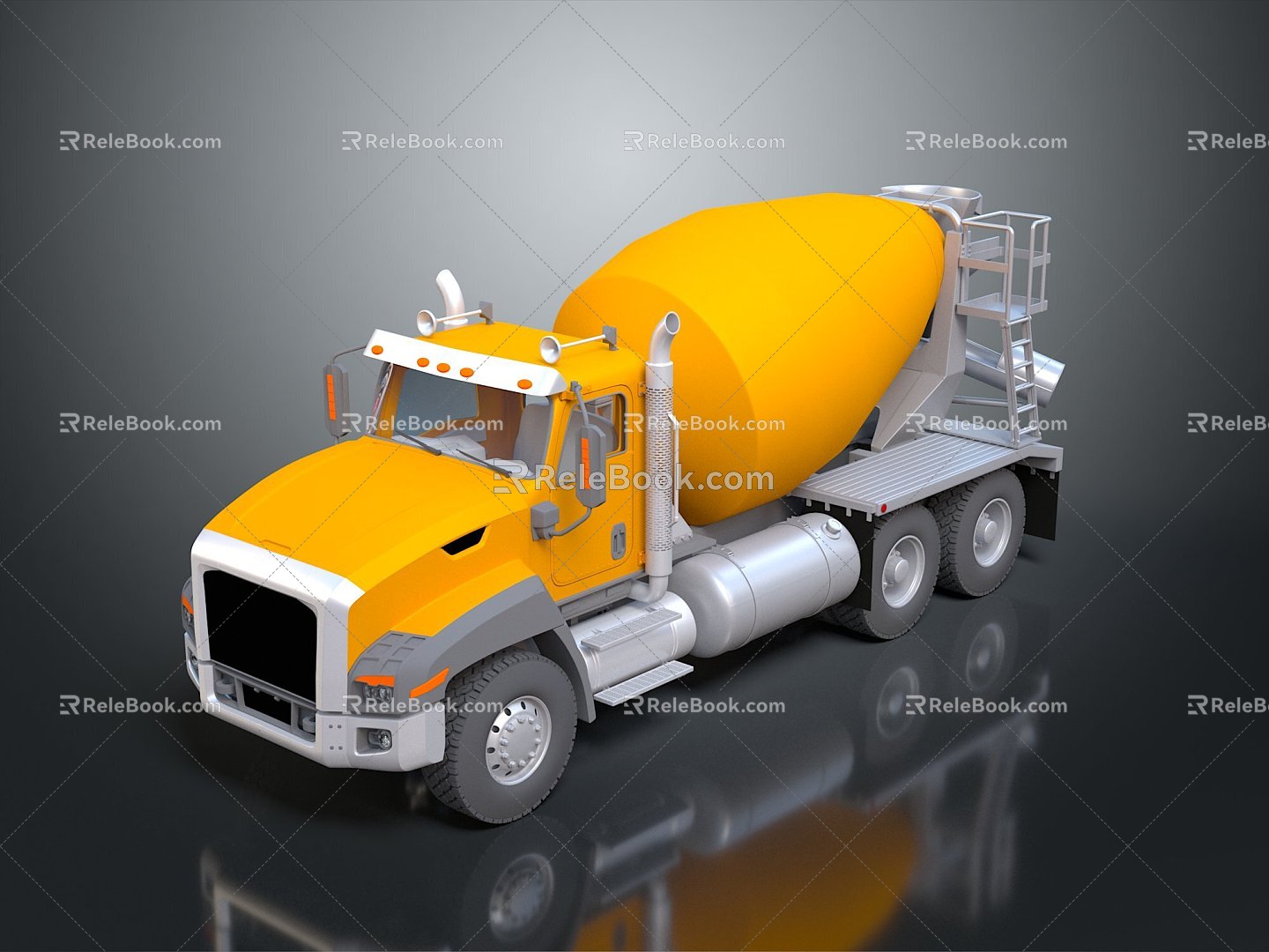 Cement mixer truck mixer truck engineering vehicle construction vehicle construction vehicle construction vehicle large transport vehicle 3d model