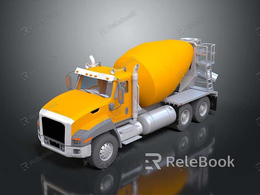 Cement mixer truck mixer truck engineering vehicle construction vehicle construction vehicle construction vehicle large transport vehicle model