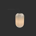 Hanging Round White Paper Lantern With Modern Minimalist Design For Home Decoration