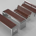 Modern Outdoor Benches With Wooden Slats Seats And Metal Frames Minimalist Design