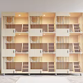 Wooden Multi Tiered Garden Decor Display Shelving with Open Staircase Compartments Design