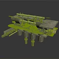 Industrial Mechanical Equipment With Metal Platform Base And Pipes