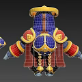 Cartoon Character Warrior Armor Heavy Infantry Game Character Game Character Anime Character Armor Warrior Samurai 3d model