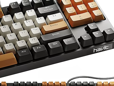 Havit Wired Mechanical Keyboard With Multicolor Keycaps Durable Switches And Comfortable Typing Design 3d model