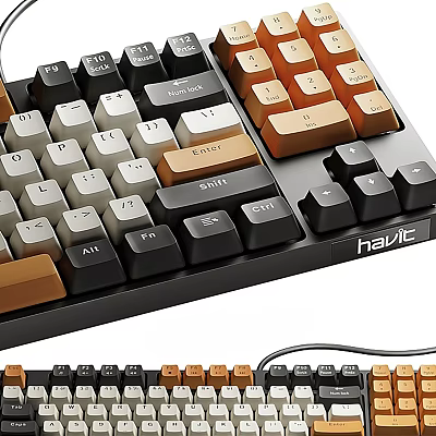 Havit Wired Mechanical Keyboard With Multicolor Keycaps Durable Switches And Comfortable Typing Design 3d model