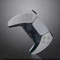 White And Black Ergonomic Game Controller With Buttons And Joysticks