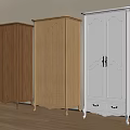 Wooden Wardrobes in Brown Light Wood White Colors with Classic Doors and Bottom Drawers