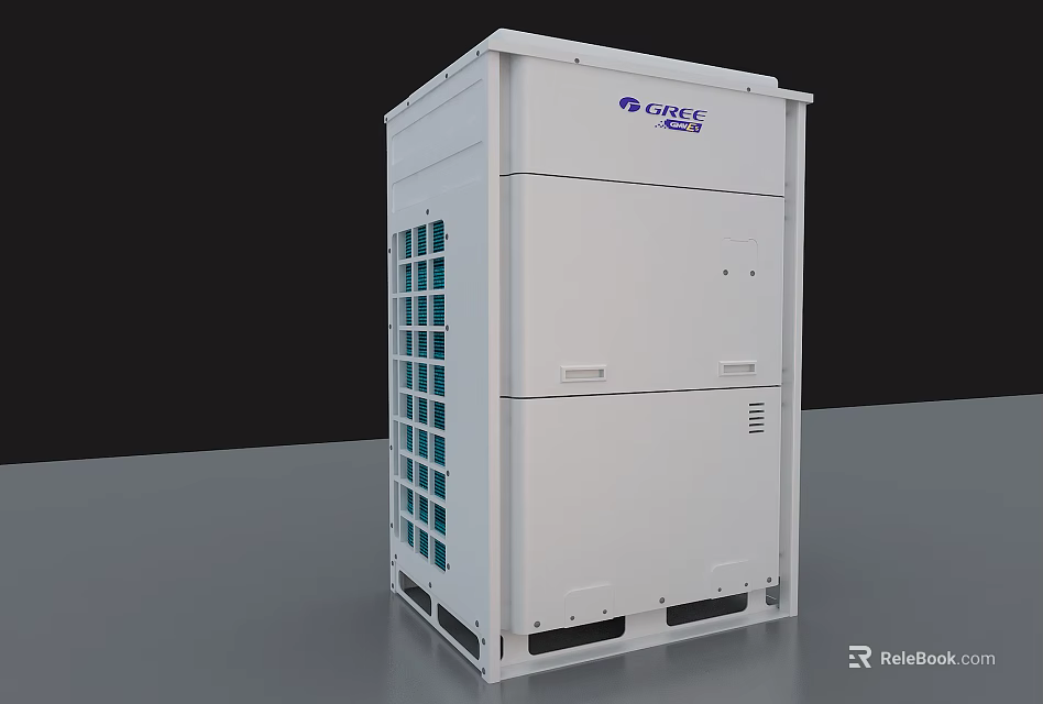 GREE White Vertical Air Conditioner Fan For Home And Commercial Use 3d model 